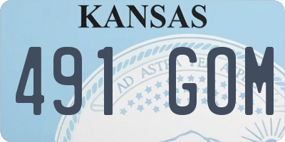 KS license plate 491GOM