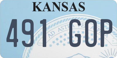 KS license plate 491GOP