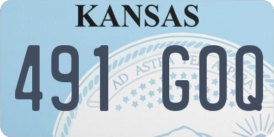 KS license plate 491GOQ