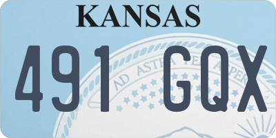 KS license plate 491GQX