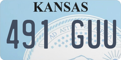 KS license plate 491GUU