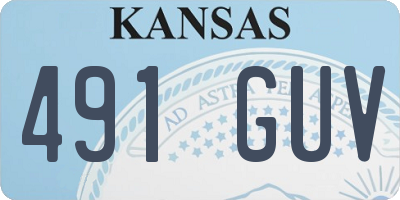KS license plate 491GUV