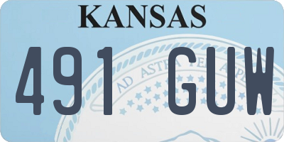 KS license plate 491GUW