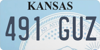 KS license plate 491GUZ