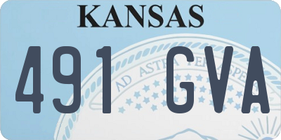 KS license plate 491GVA
