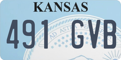 KS license plate 491GVB