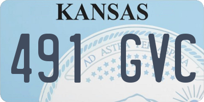 KS license plate 491GVC