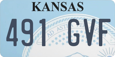 KS license plate 491GVF