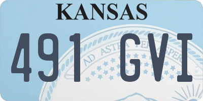KS license plate 491GVI