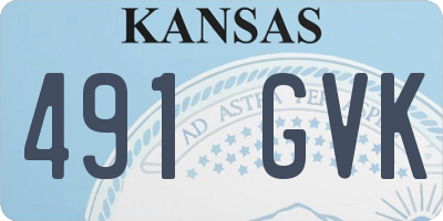 KS license plate 491GVK