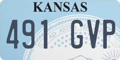 KS license plate 491GVP