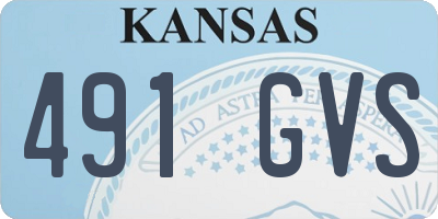 KS license plate 491GVS