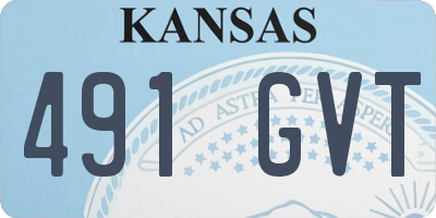 KS license plate 491GVT