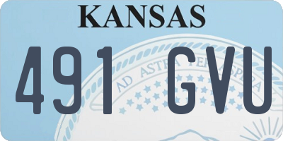 KS license plate 491GVU