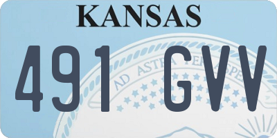 KS license plate 491GVV