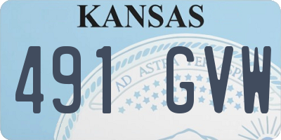 KS license plate 491GVW