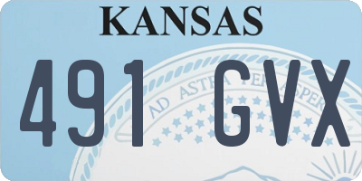 KS license plate 491GVX