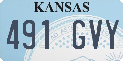 KS license plate 491GVY
