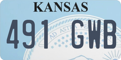KS license plate 491GWB