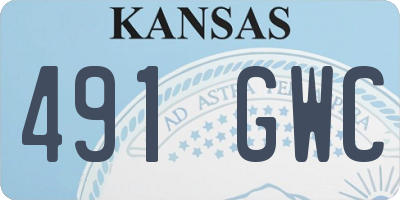 KS license plate 491GWC