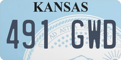 KS license plate 491GWD