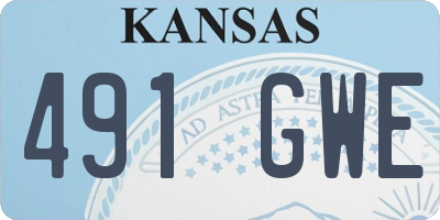 KS license plate 491GWE