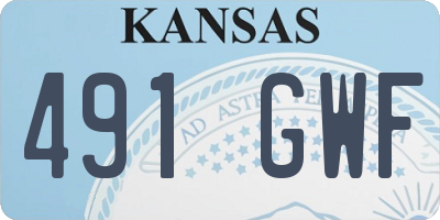 KS license plate 491GWF