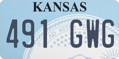 KS license plate 491GWG
