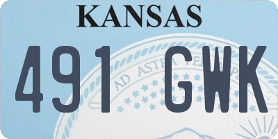 KS license plate 491GWK