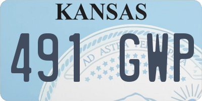 KS license plate 491GWP