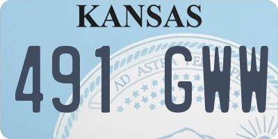 KS license plate 491GWW