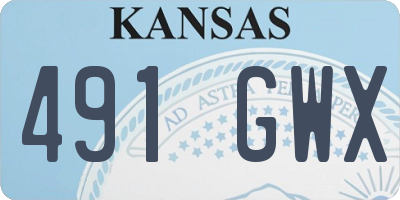KS license plate 491GWX