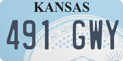 KS license plate 491GWY
