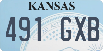 KS license plate 491GXB