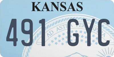 KS license plate 491GYC