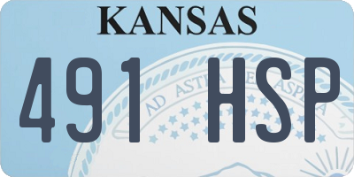 KS license plate 491HSP