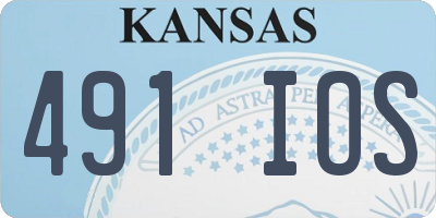 KS license plate 491IOS