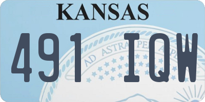 KS license plate 491IQW