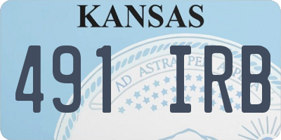 KS license plate 491IRB