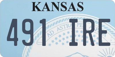 KS license plate 491IRE
