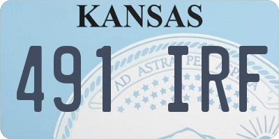 KS license plate 491IRF