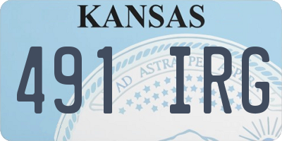 KS license plate 491IRG