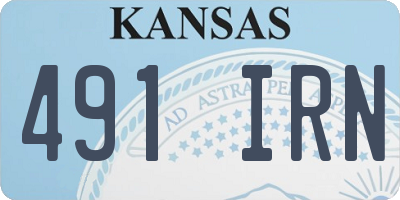 KS license plate 491IRN