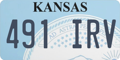 KS license plate 491IRV
