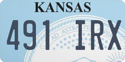 KS license plate 491IRX