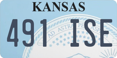 KS license plate 491ISE