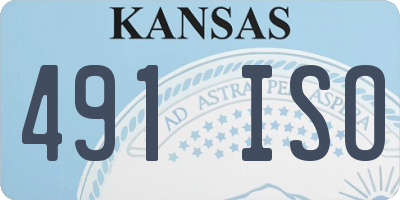 KS license plate 491ISO