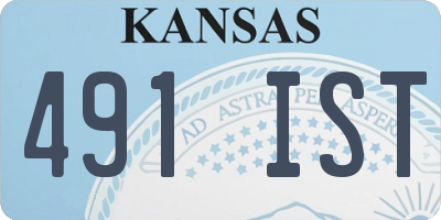 KS license plate 491IST