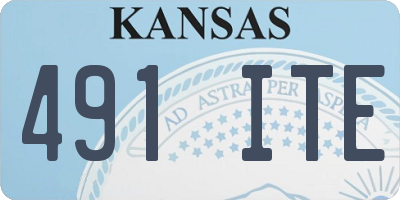 KS license plate 491ITE