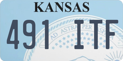 KS license plate 491ITF